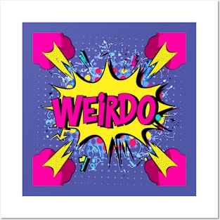 Weirdo | Old Action Comic Style Typography Posters and Art